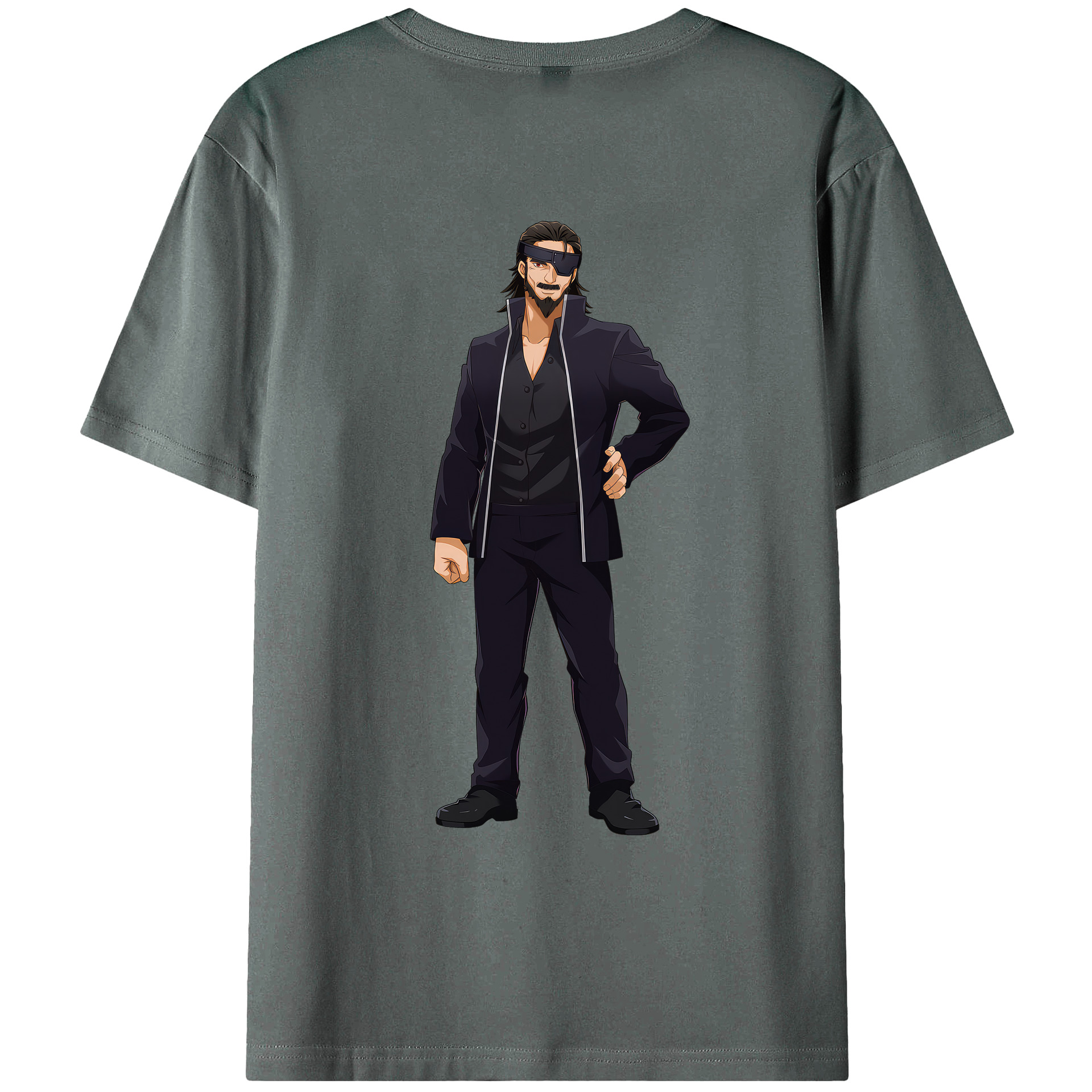 （画像用） 呪術廻戦 Jujutsu Kaisen 綿100％ メンズ半袖Tシャツ（バックプリント） 通気性